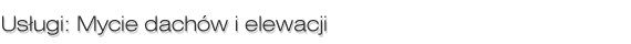 Mycie dachów i elewacji