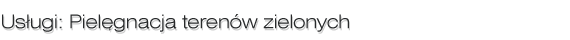 Pielęgnacja terenów zielonych